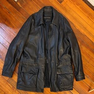 Marc New York Men's Black Leather Field Jacket